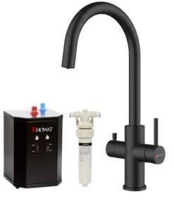 Kokendwaterkraan zwart rond