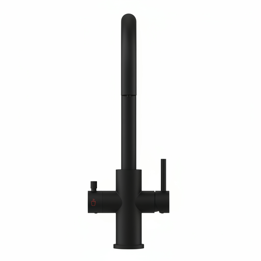 3-in-1 kokendwaterkraan set ZWART - rond - Afbeelding 3