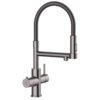 3-in-1 kokendwaterkraan Gun Metal | Flexibele uitloop