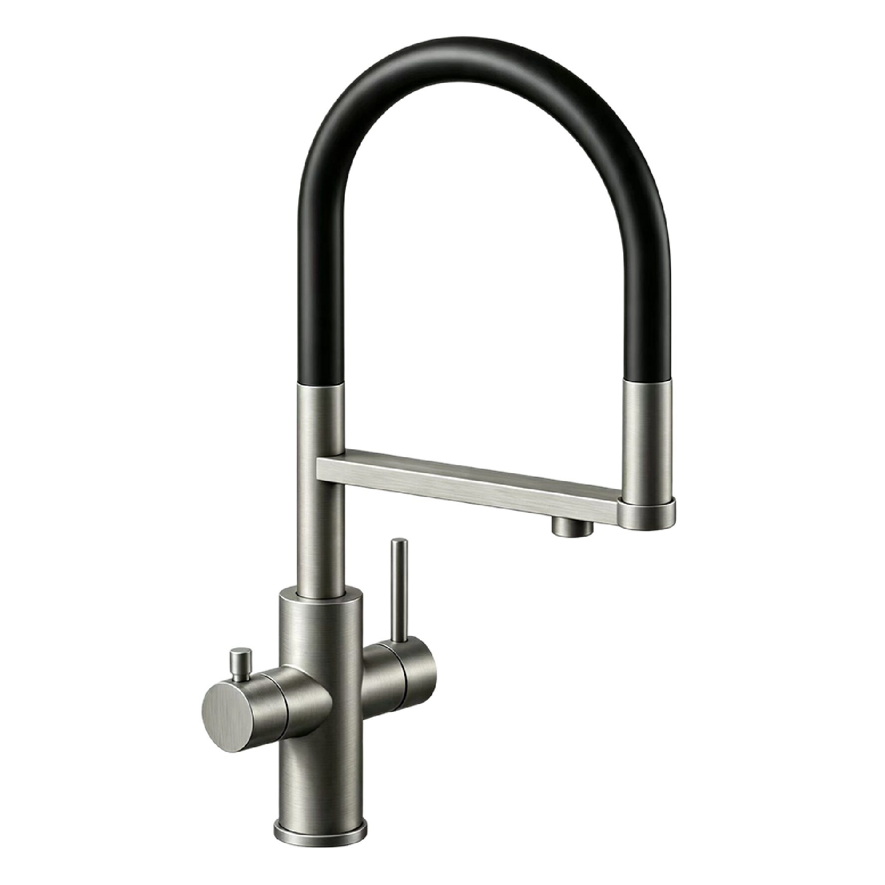 3-in-1-Hahn für kochendes Wasser Gun Metal | Flexibler Auslauf