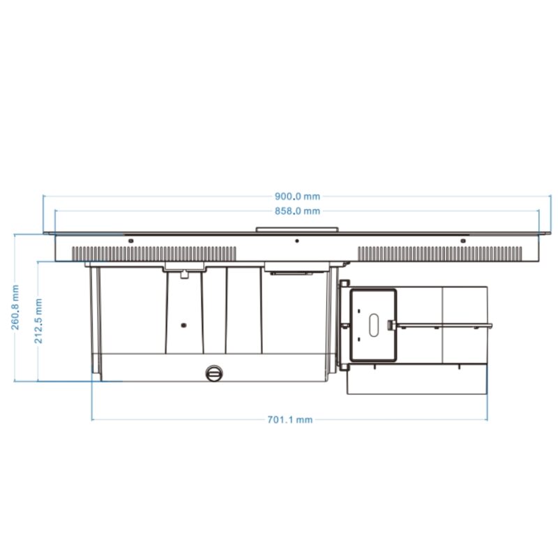 Premium krasvrij glas 90cm | Kookplaat met geïntegreerde afzuiging | Inductie - Afbeelding 8