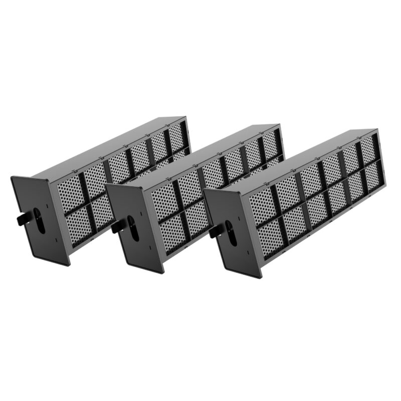 3-pack | Vervangingsfilter kookplaat met afzuiging | Premium krasvrij glas