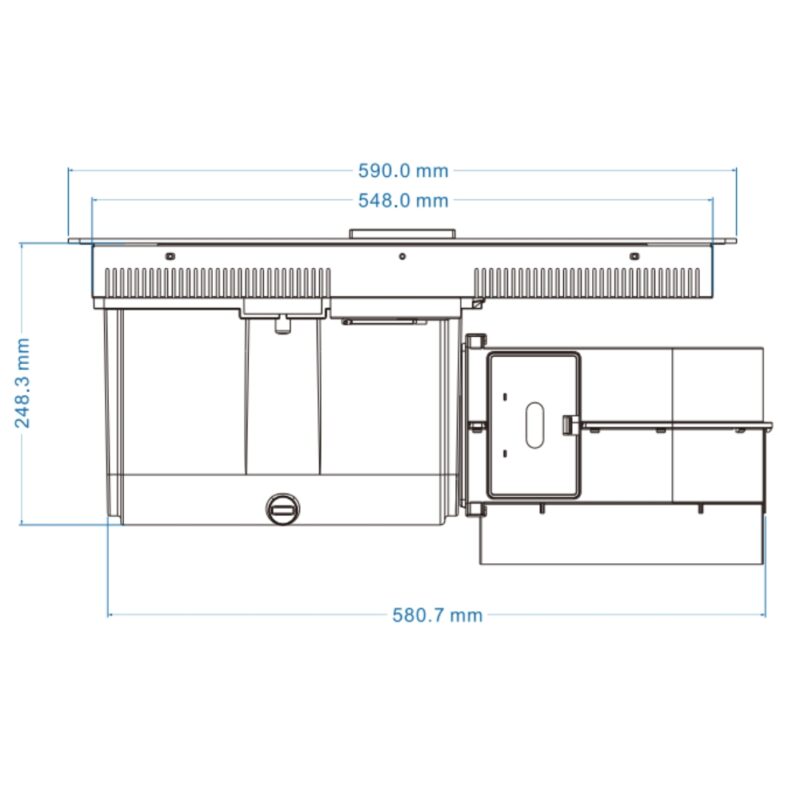 Premium krasvrij glas 60cm | Kookplaat met geïntegreerde afzuiging | Inductie - Afbeelding 8