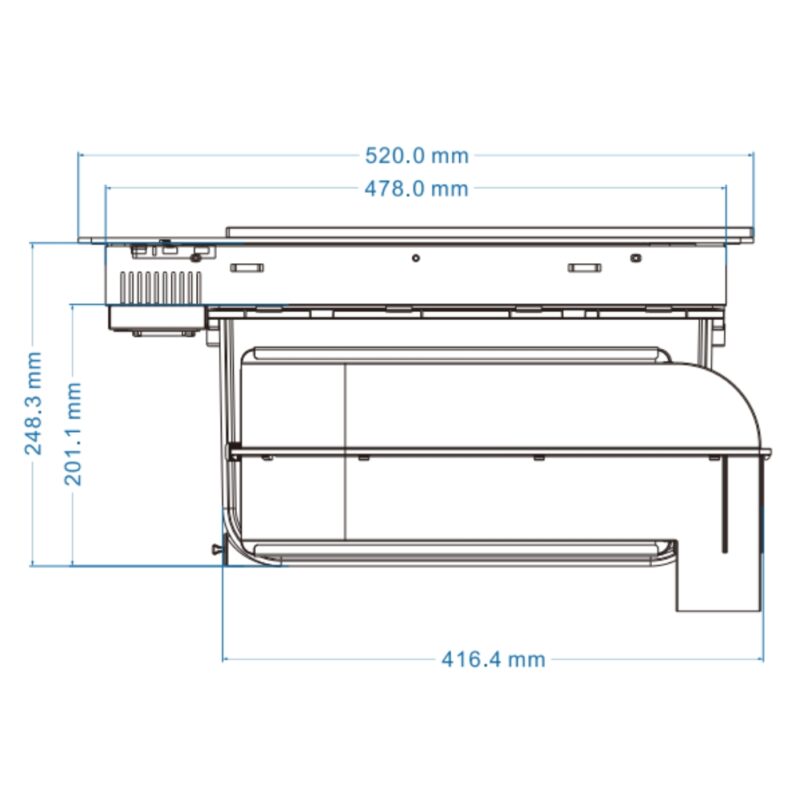 Premium krasvrij glas 60cm | Kookplaat met geïntegreerde afzuiging | Inductie - Afbeelding 9