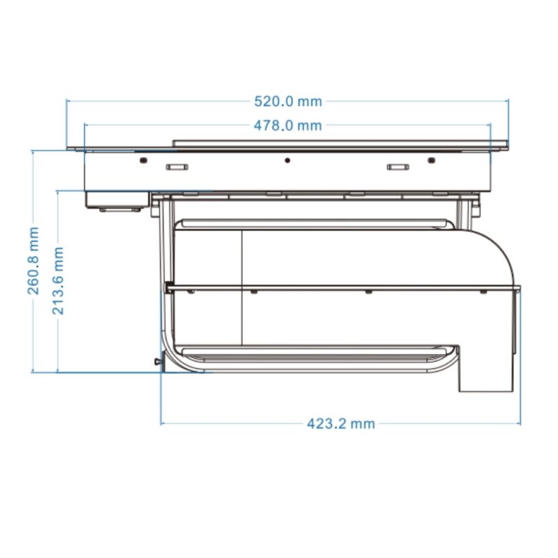 Premium krasvrij glas 72cm | Kookplaat met geïntegreerde afzuiging | Inductie - Afbeelding 9